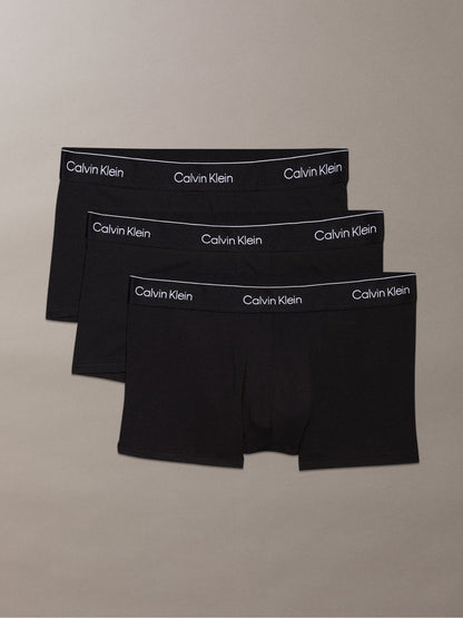 Dsiney Kidz - Calvin Klein Black Tonal Icon Cotton Stretch Low Rise Boxer Trunks 3 Pack image 1