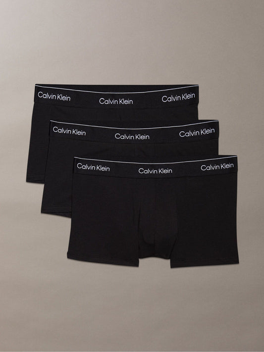 Disney Kidz - Calvin Klein Black Tonal Icon Cotton Stretch Low Rise Boxer Trunks 3 Pack image 1