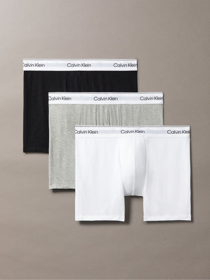 Dsiney Kidz - Calvin Klein Black/White/Grey Icon Cotton Stretch Boxer Briefs 3 Pack image 1
