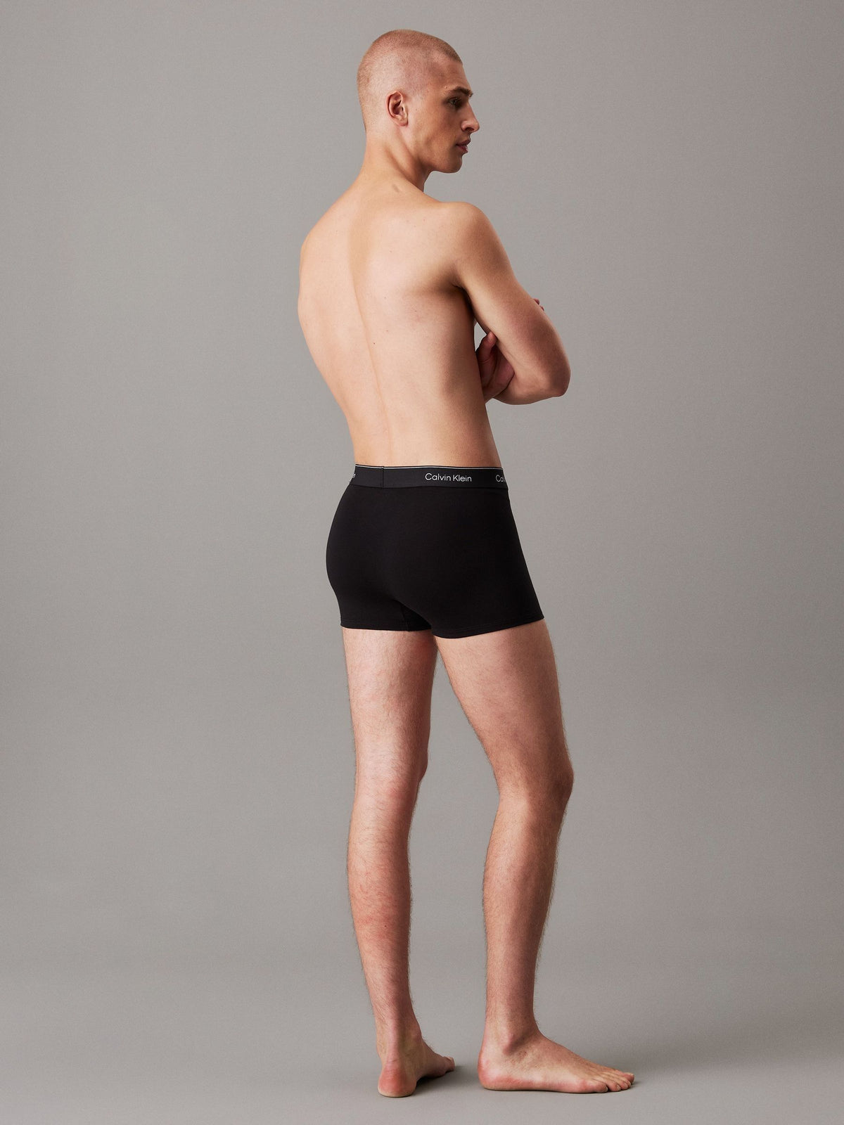 Dsiney Kidz - Calvin Klein Black Waistband Icon Cotton Stretch Boxer Trunks 3 Pack image 4