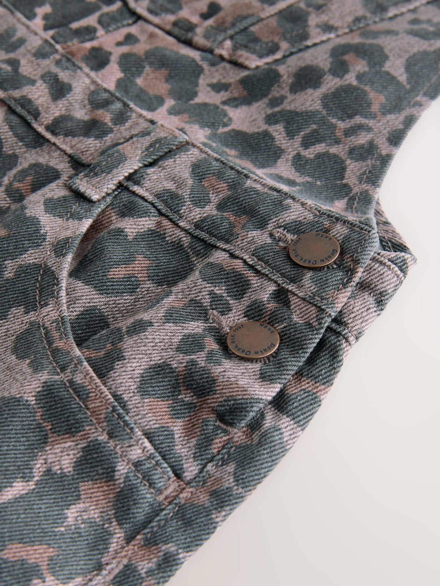 Chocolate Brown Animal Print Dungaree (3-16yrs)