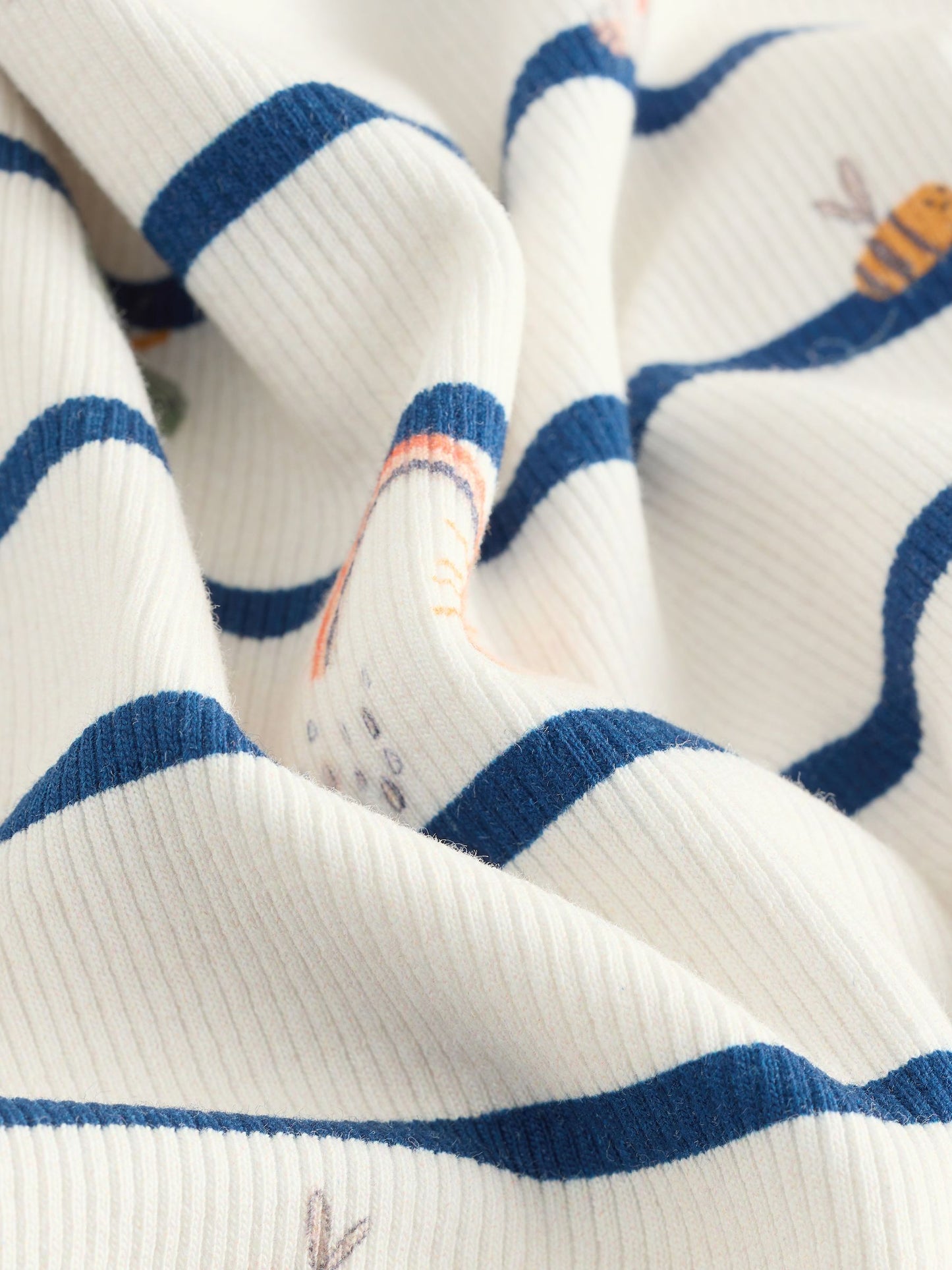Dsiney Kidz - Ecru/Navy Stripe Character Rib Long Sleeve T-Shirt (3mths-7yrs) image 5