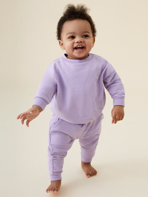 MORI Purple 100% Cotton Comfy Joggers image 1