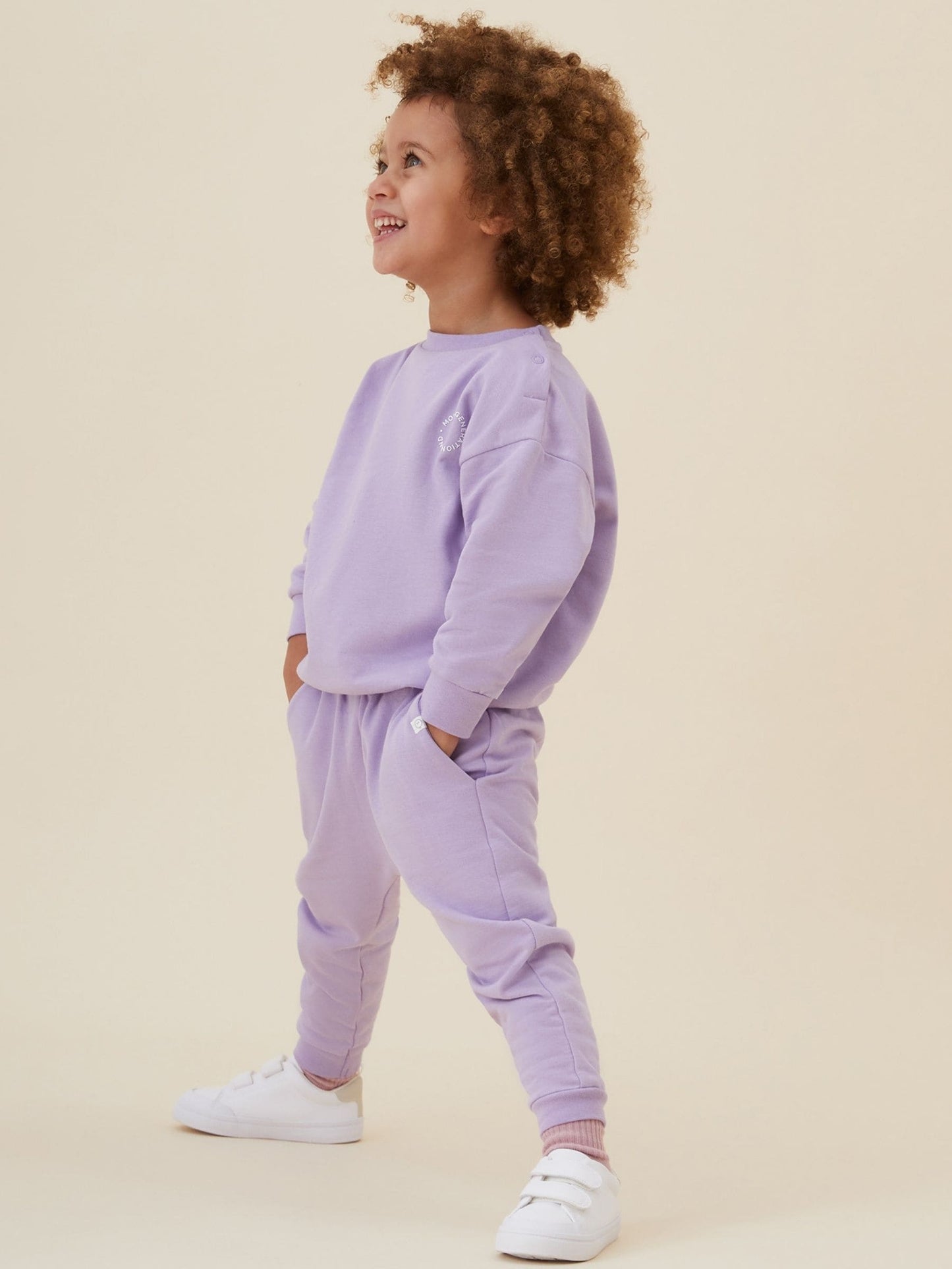 MORI Purple 100% Cotton Comfy Joggers image 3