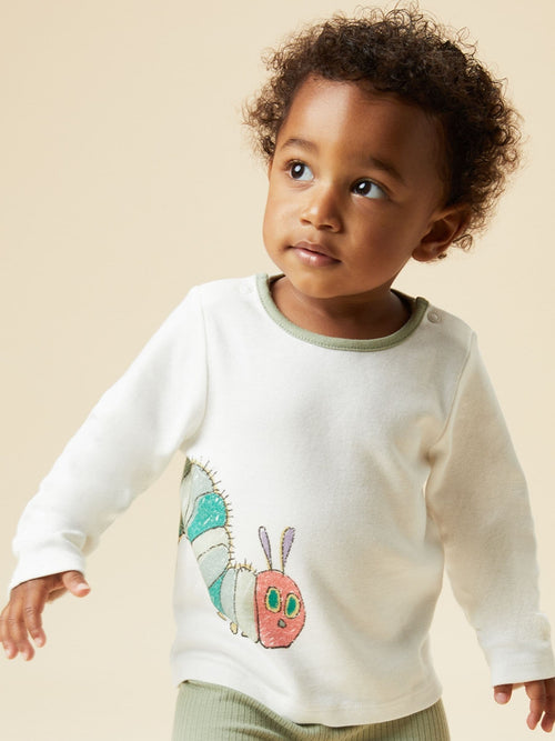 MORI Cream Very Hungry Caterpillar Supersoft Long Sleeve T-Shirt image 1