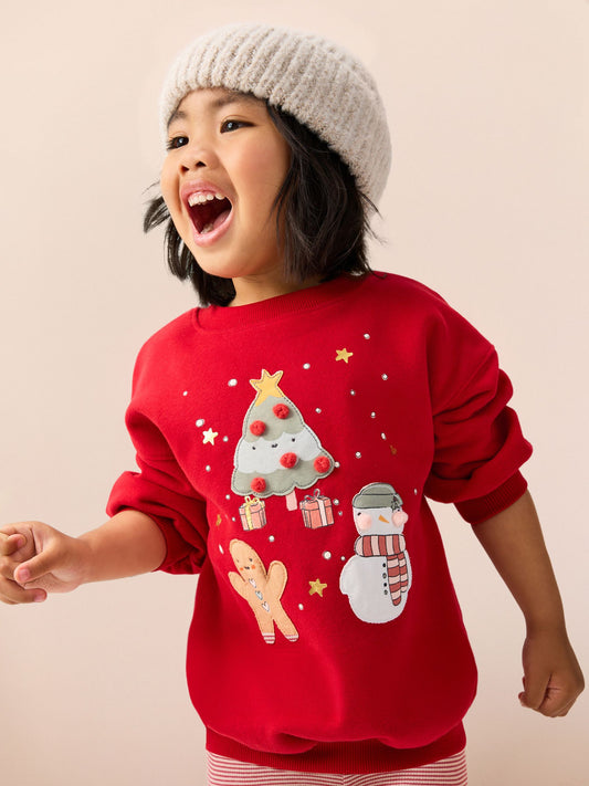Red Christmas Characters Sweatshirt & Leggings Set (3mths-7yrs) image 3