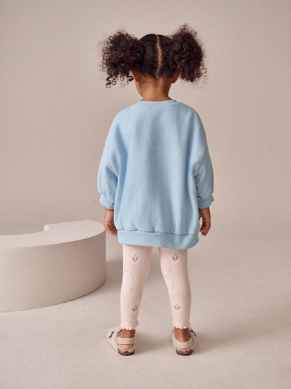 Blue Bow Duck Sweatshirt & Leggings Set (3mths-7yrs) image 3