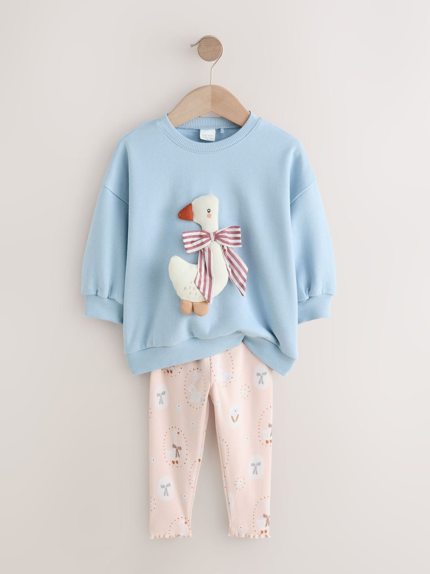 Blue Bow Duck Sweatshirt & Leggings Set (3mths-7yrs) image 6