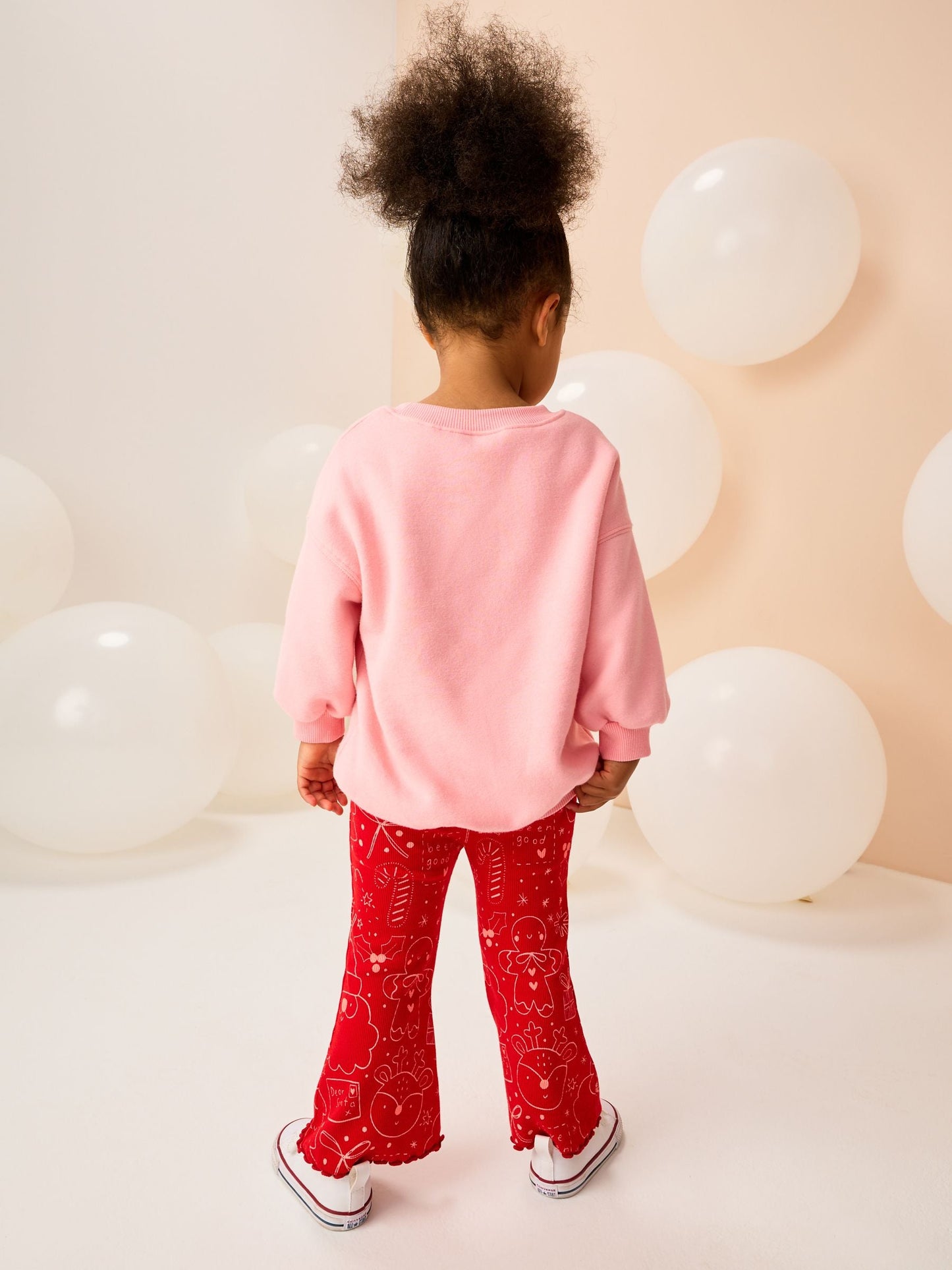 Pink/Red Christmas Sweatshirt and Flare Leggings Set (3mths-7yrs)