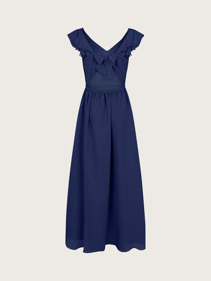 Dsiney Kidz - Monsoon Navy Blue Monsoon Indi Tie-Back Prom Dress image 3