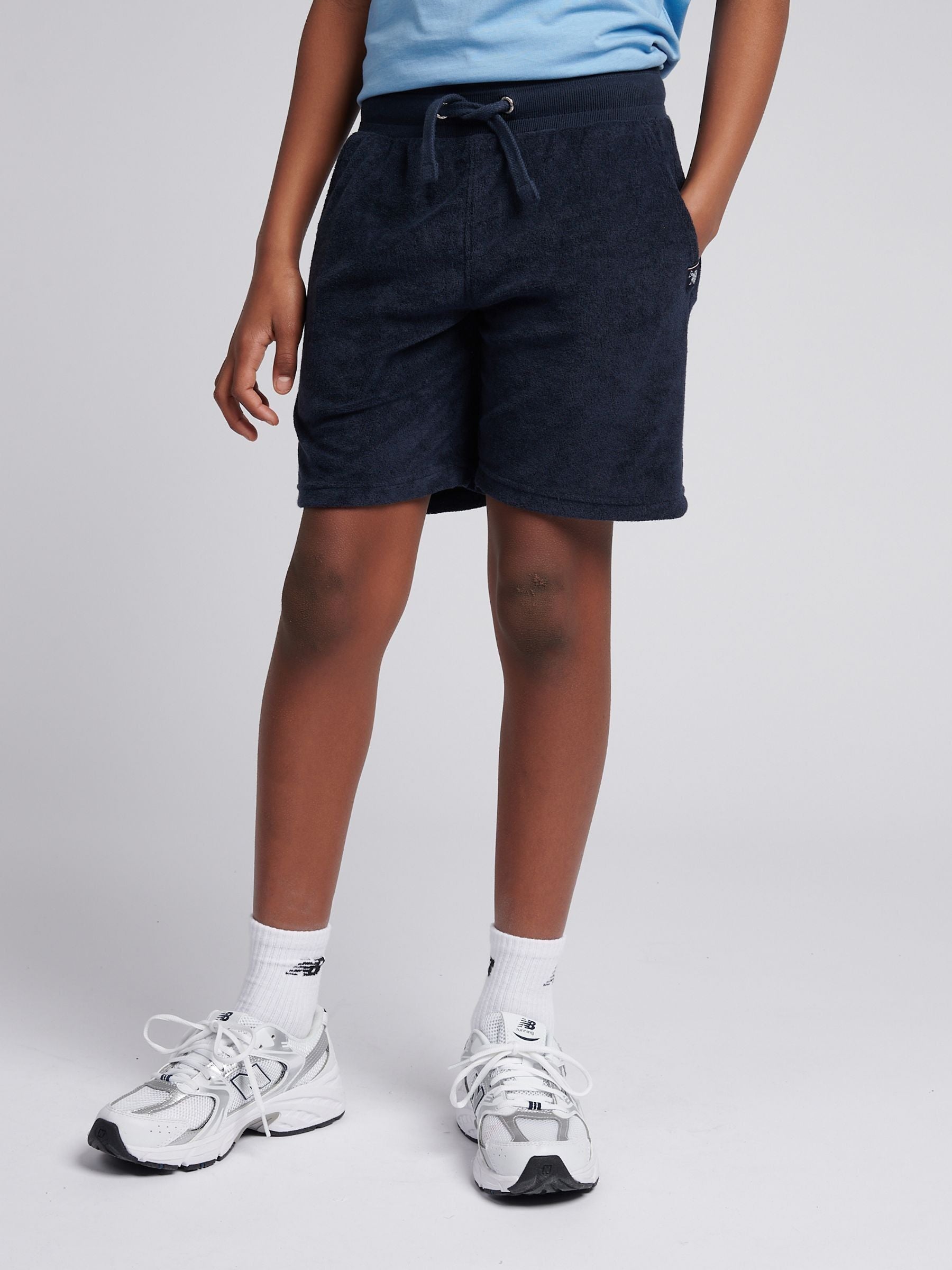 Dsiney Kidz - U.S. Polo Assn Blue Boys 100% Cotton Terry Shorts image 1