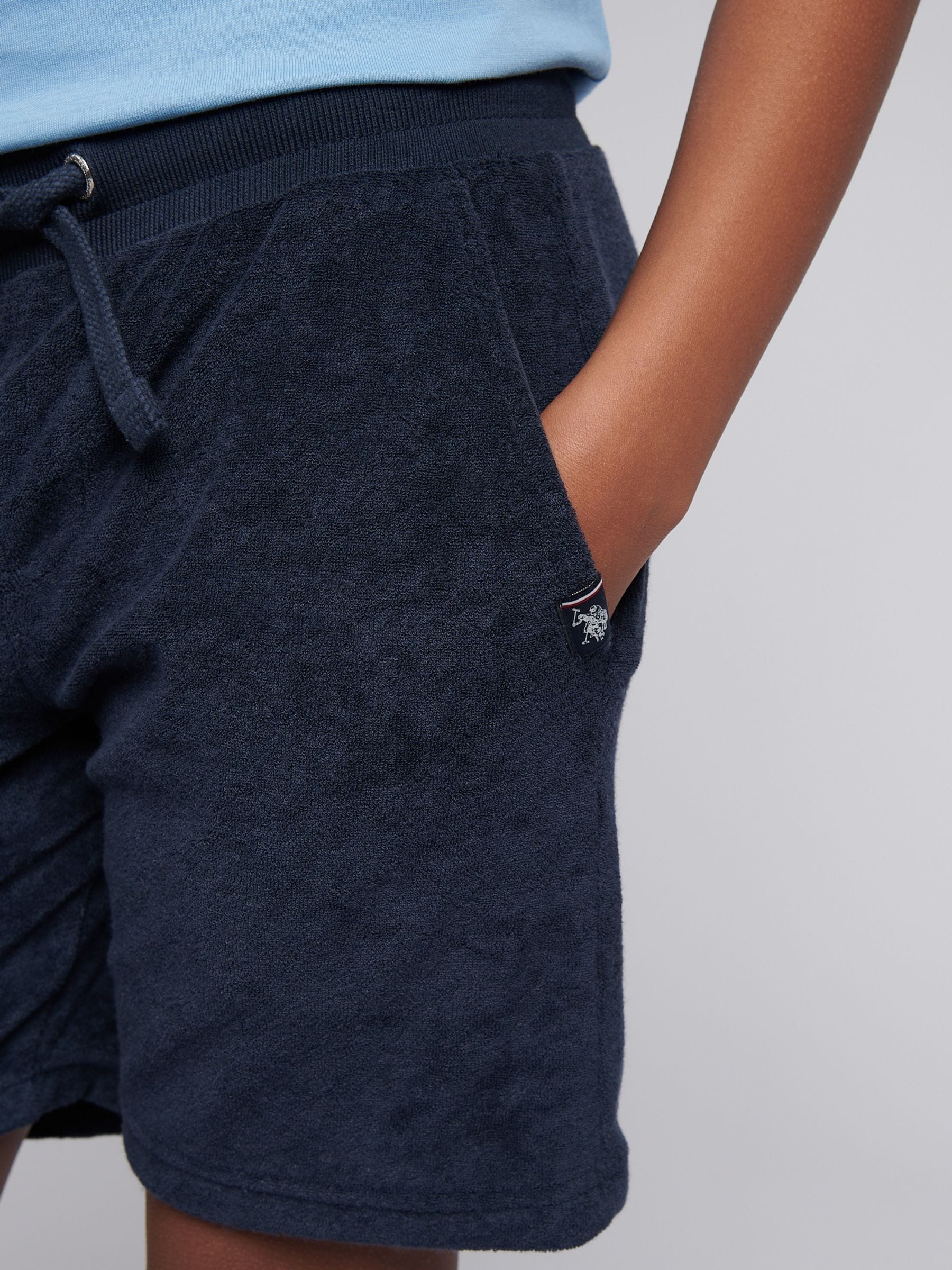 Dsiney Kidz - U.S. Polo Assn Blue Boys 100% Cotton Terry Shorts image 2