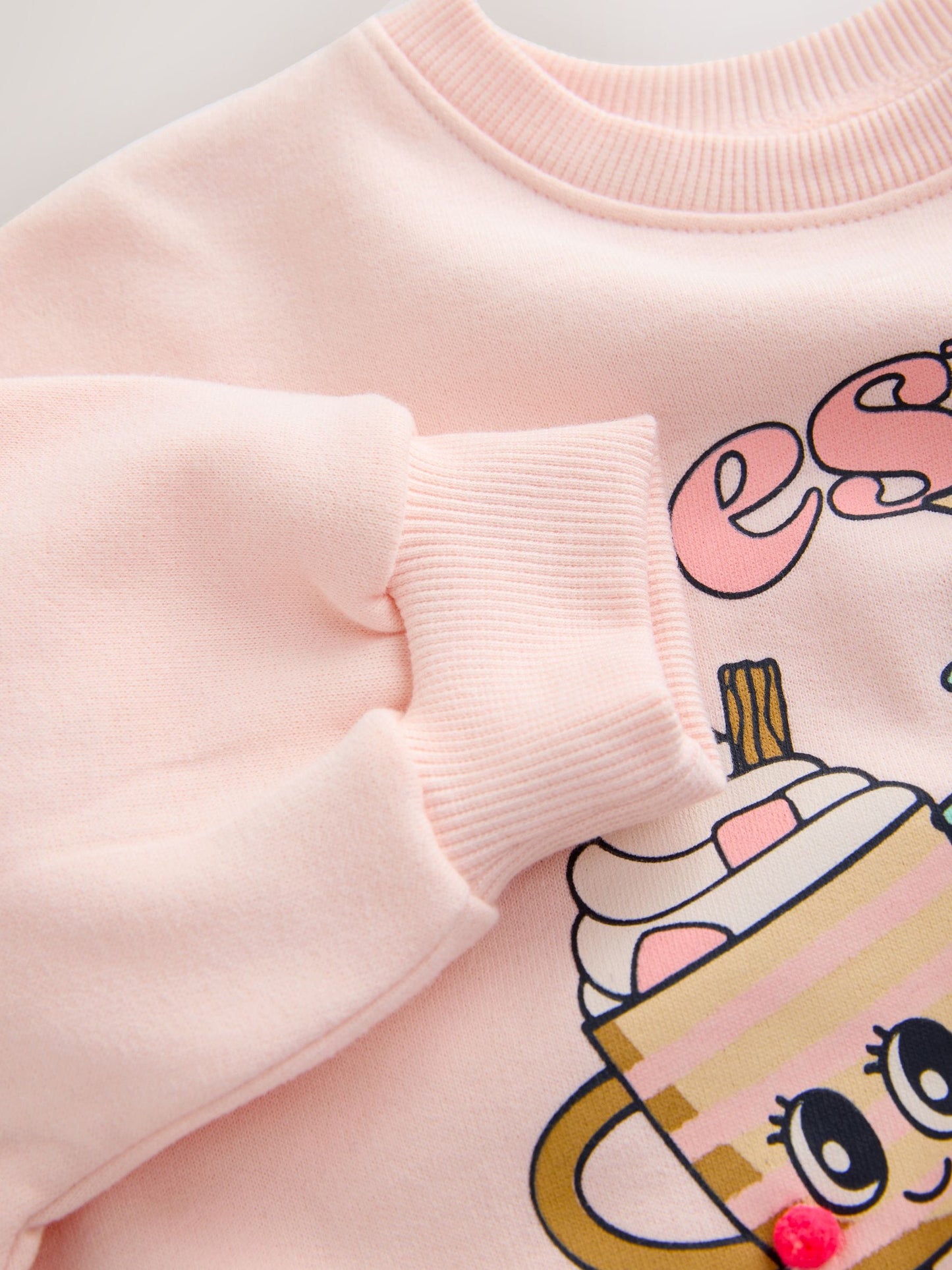 Light Pink Festive Friends Christmas Crew Neck Sweatshirt (3mths-7yrs)