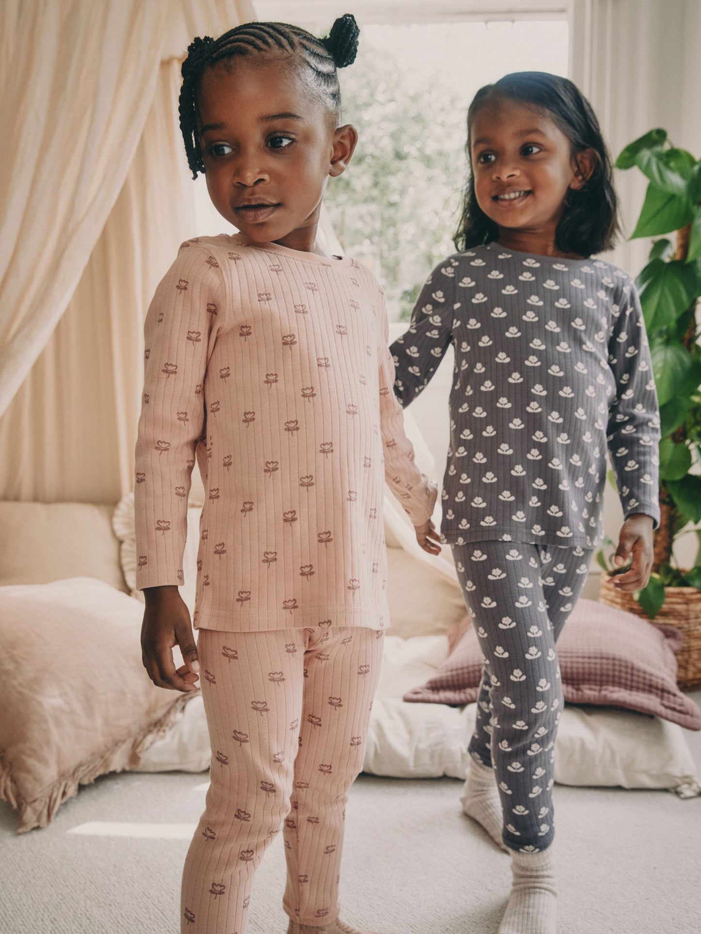 Ditsy Floral Print Snuggle Pyjamas 2 Pack (9mths-12yrs)