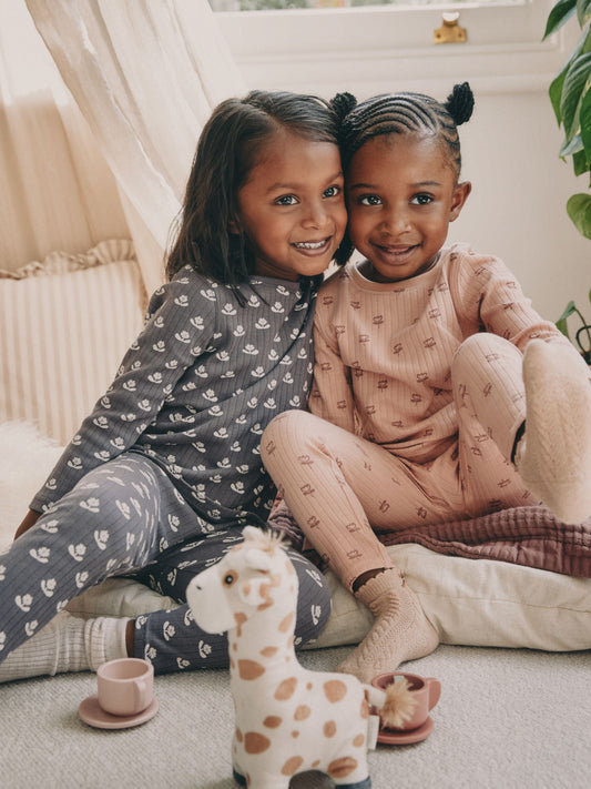 Ditsy Floral Print Snuggle Pyjamas 2 Pack (9mths-12yrs)