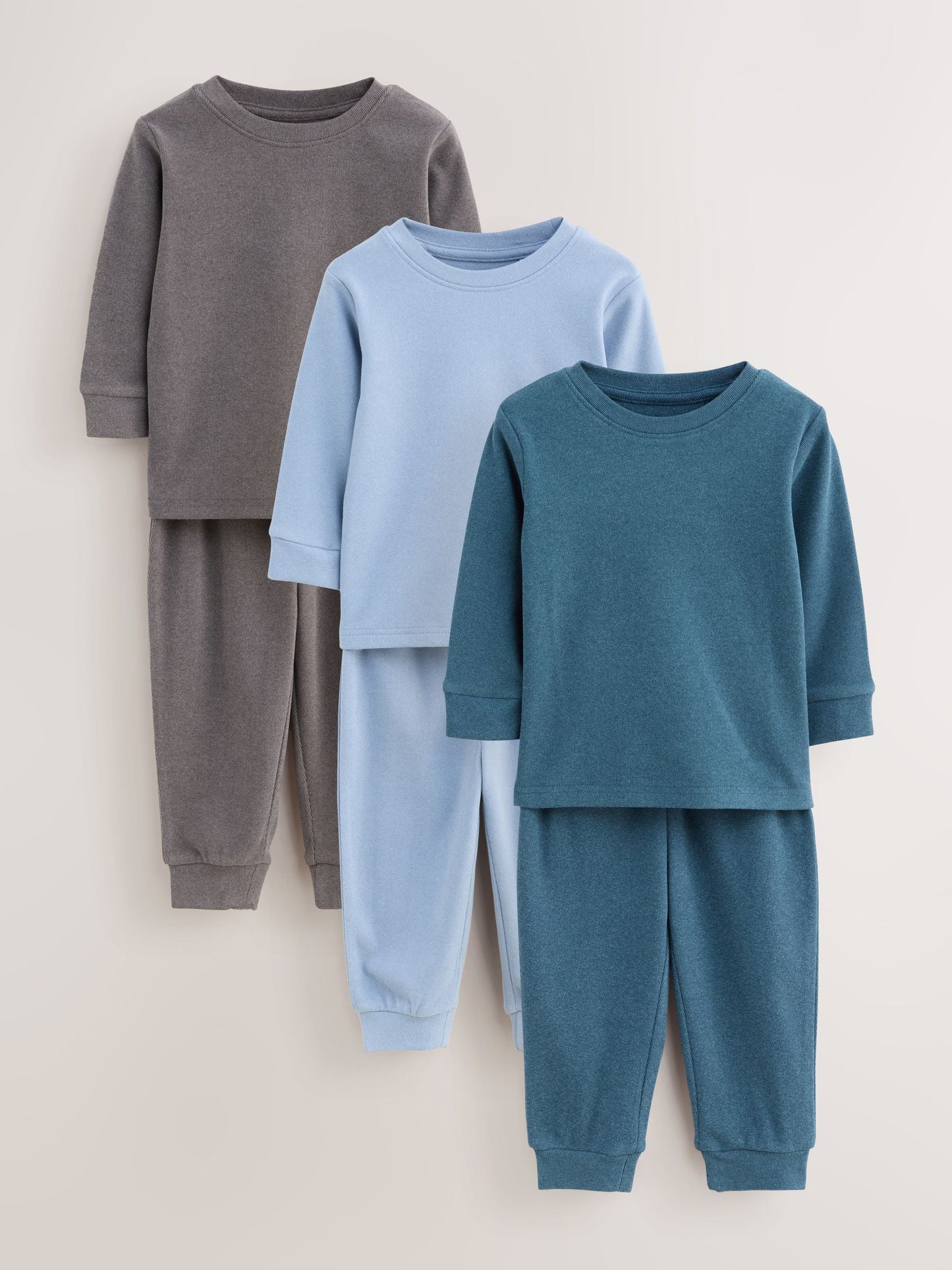 Blue/Navy/Grey Relaxed Fit Pyjamas 3 Pack (9mths-12yrs) image 5