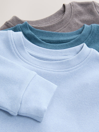 Blue/Navy/Grey Relaxed Fit Pyjamas 3 Pack (9mths-12yrs) image 10