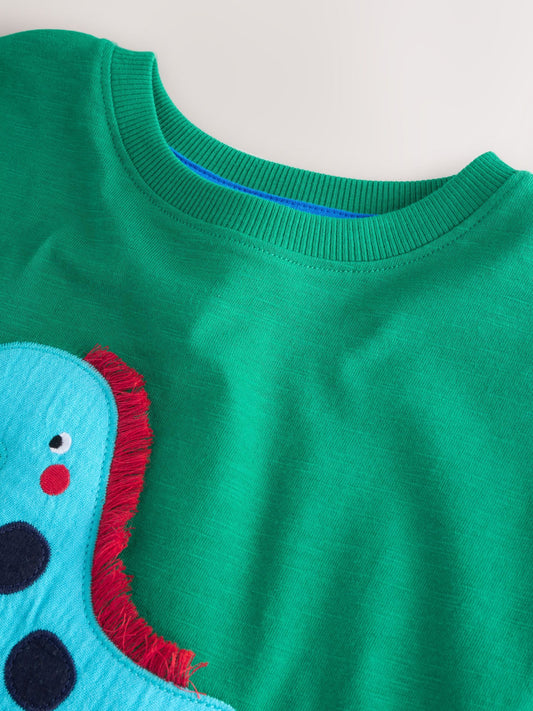 Red/Blue/Green Check Dinosaur Check Woven Bottom Pyjamas 3 Pack (9mths-8yrs) image 3