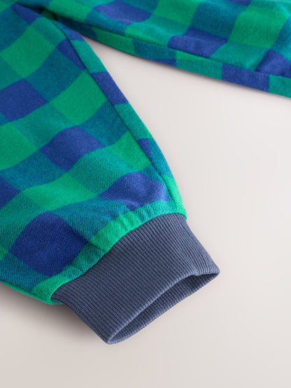 Red/Blue/Green Check Dinosaur Check Woven Bottom Pyjamas 3 Pack (9mths-12yrs) - image 14