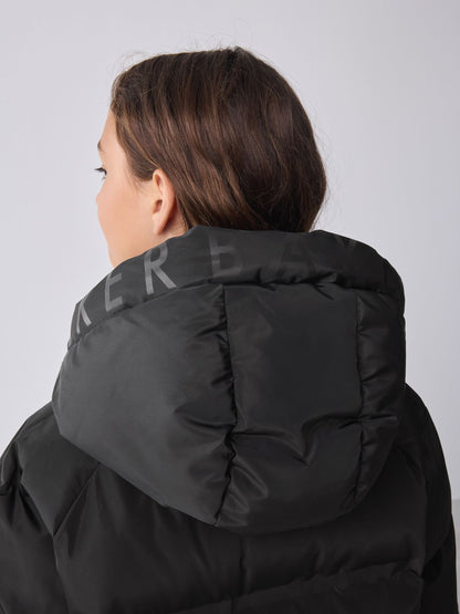 Baker by Ted Baker Shower Resistant Heat Seal Longline Padded Black Coat image 10