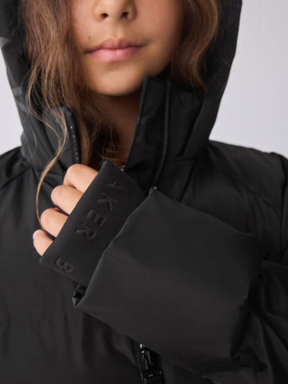 Baker by Ted Baker Shower Resistant Heat Seal Longline Padded Black Coat image 8