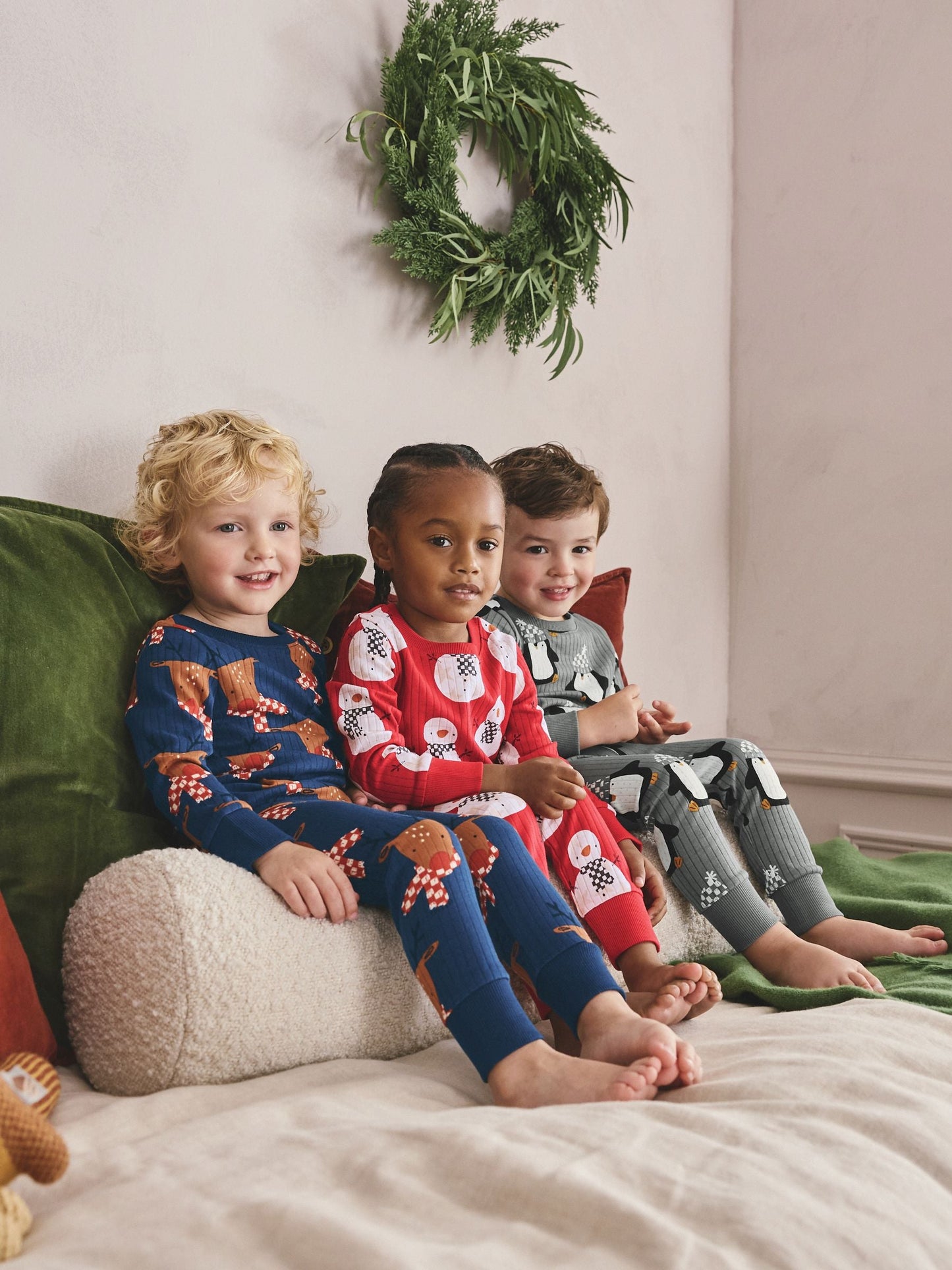 Red Christmas Snuggle Pyjamas 3 Pack (9mths-10yrs)