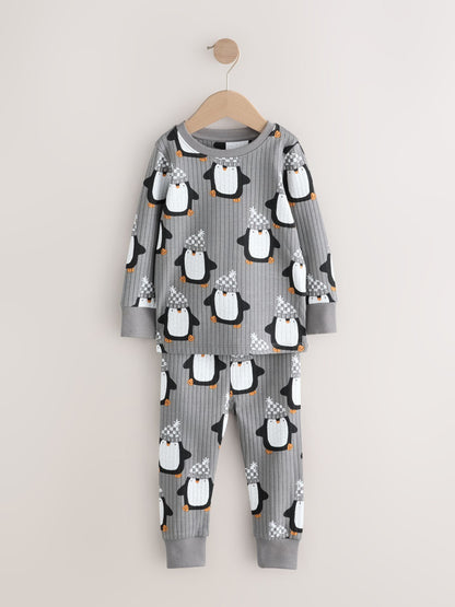 Red Christmas Snuggle Pyjamas 3 Pack (9mths-10yrs)