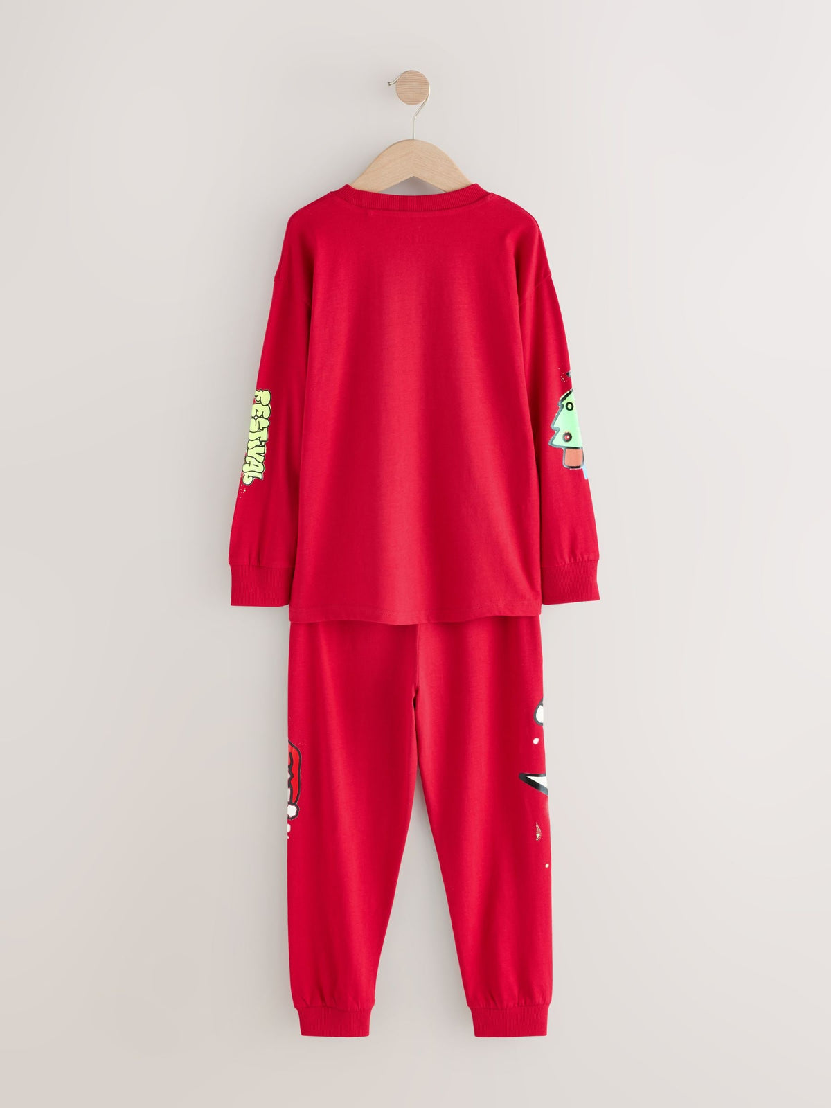 Black/Red/Yellow Graffiti Single Christmas Pyjamas (3-16yrs) - image 5