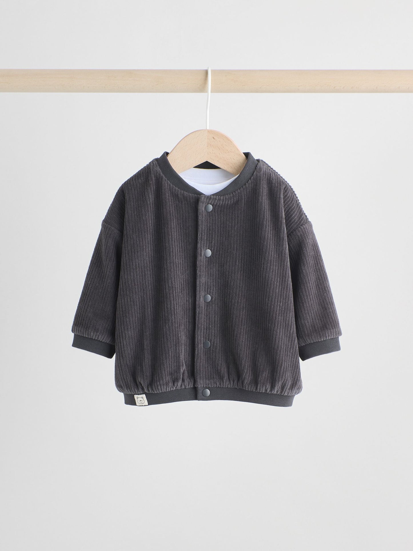 Black/White Baby Velour Jacket, Top and Joggers  Set (0mths-2yrs)