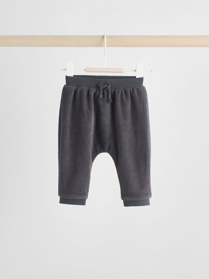 Black/White Baby Velour Jacket, Top and Joggers  Set (0mths-2yrs)