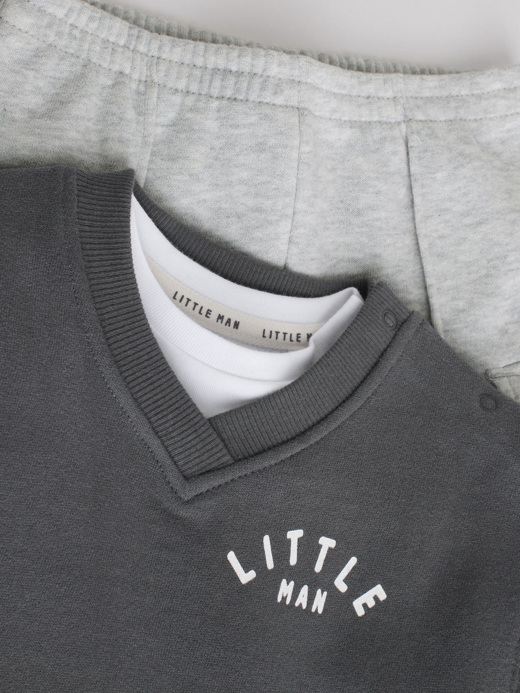 Grey Little Man Baby Gilet Top and Leggings Set (0mths-2yrs) image 7