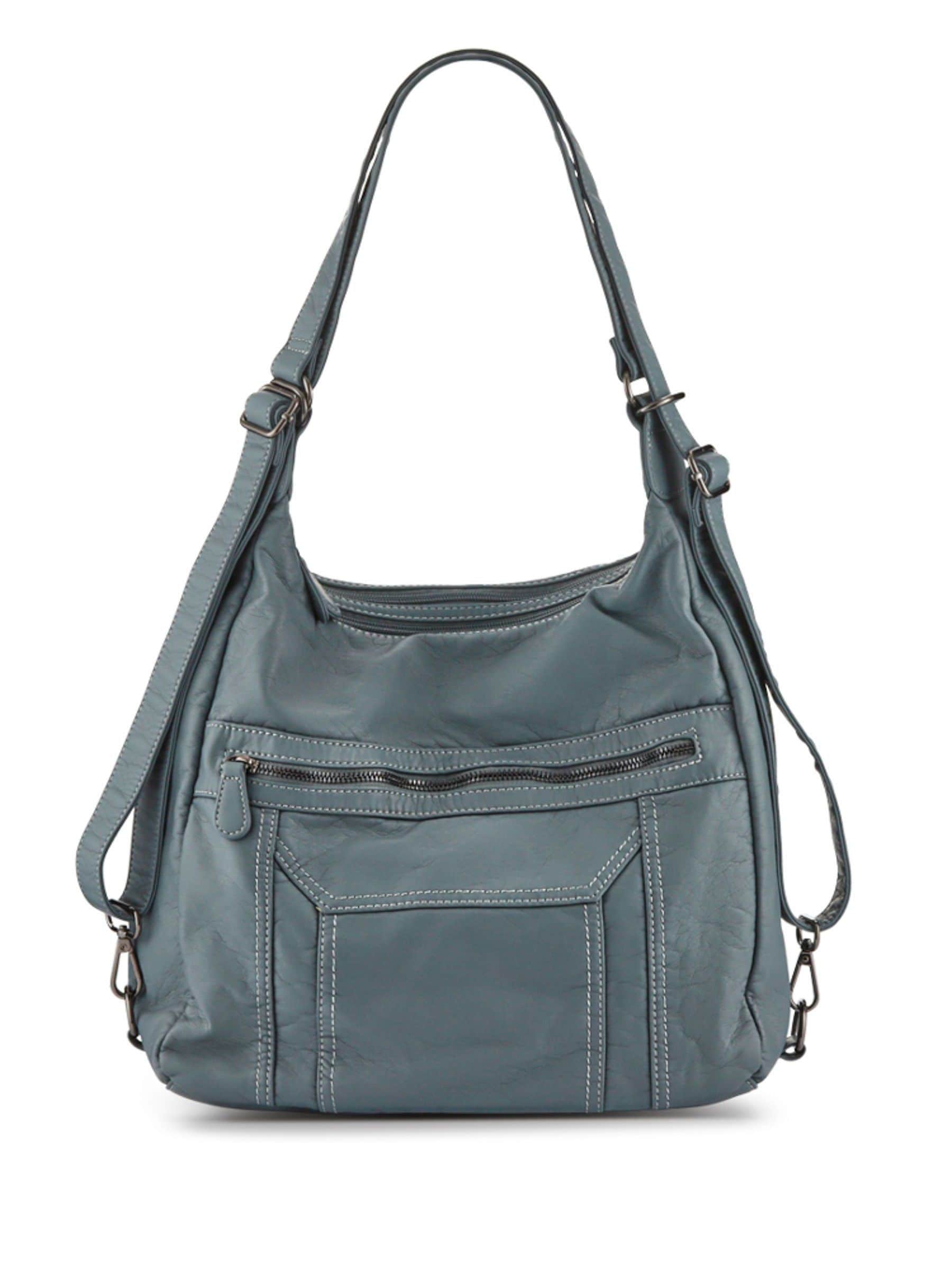 Pavers Blue Convertible Shoulder Bag Backpack image 1