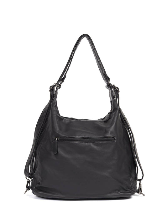 Pavers Black Convertible Shoulder Bag Backpack image 1