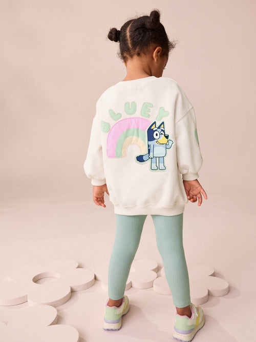Cream Bluey Sweatshirt & Leggings Set (12mths-7yrs) image 1