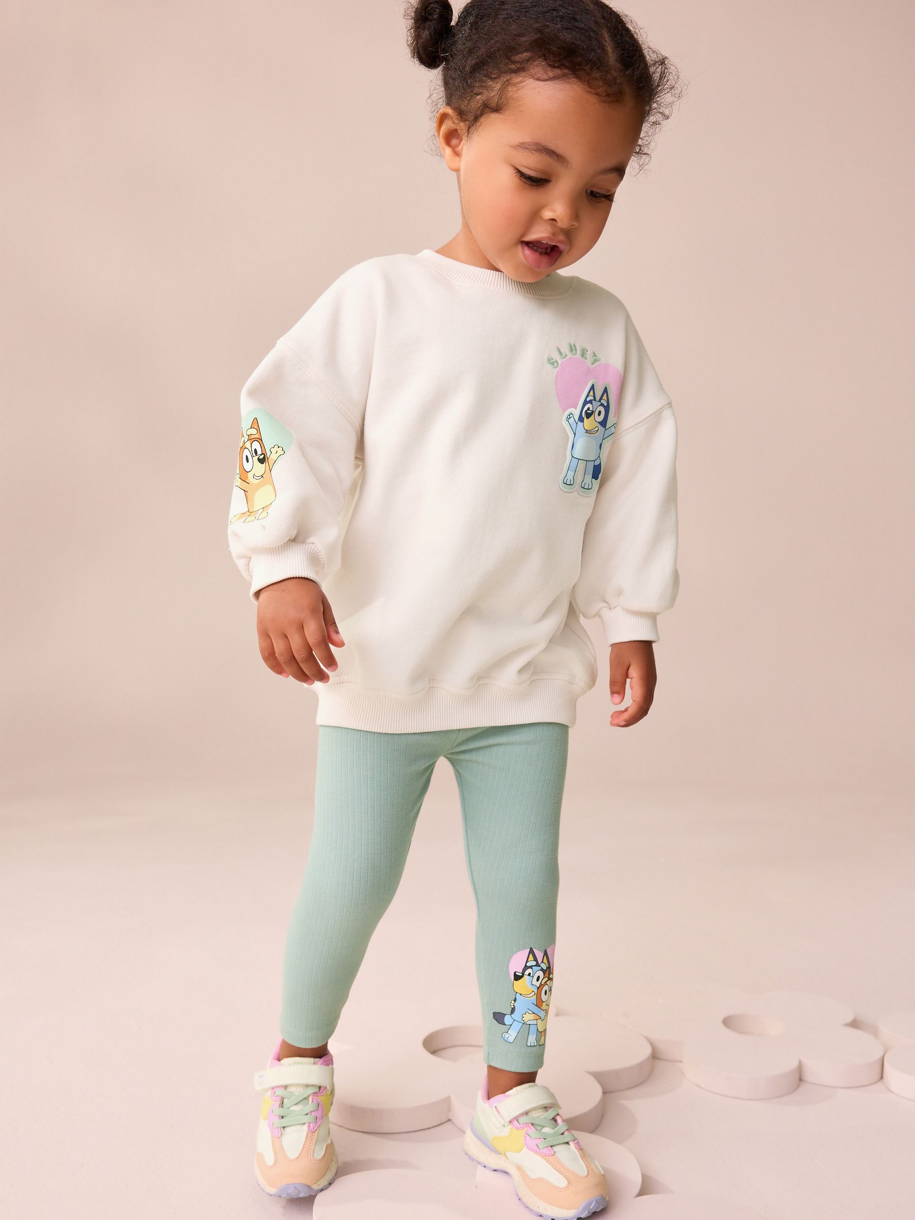 Cream Bluey Sweatshirt & Leggings Set (12mths-7yrs) image 2