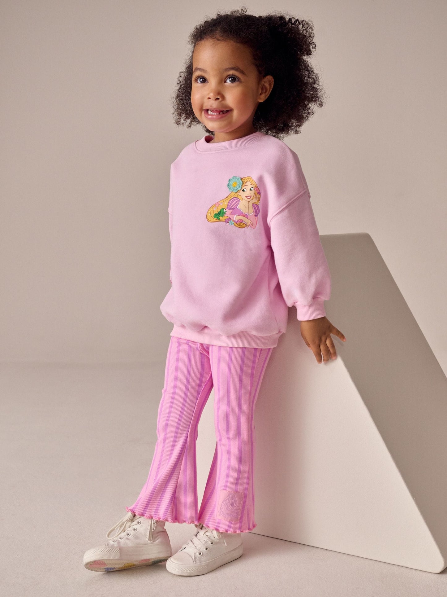 Pink Rapunzel Disney Princess Sweatshirt & Flare Leggings Set (3mths-7yrs) image 1