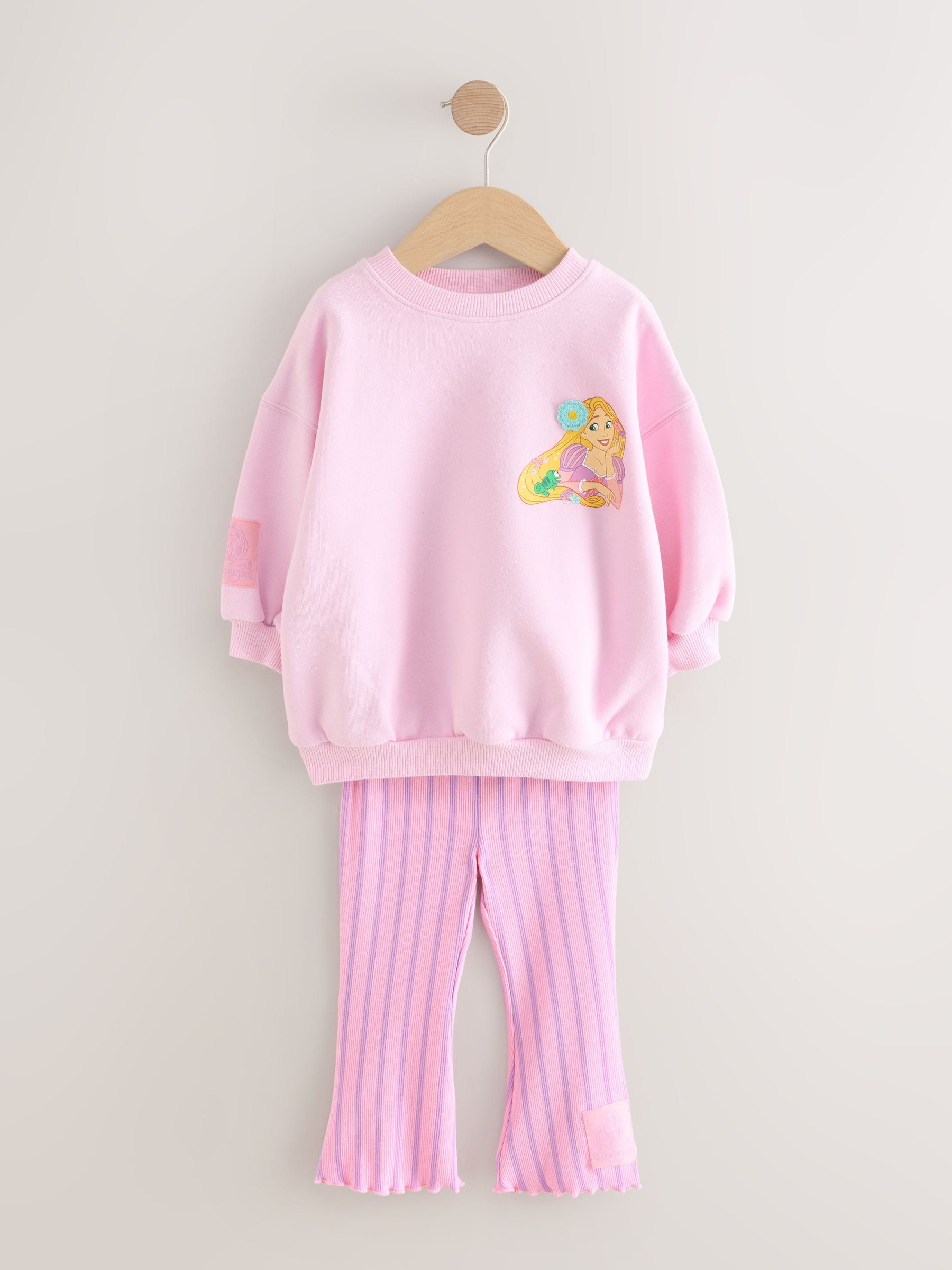 Pink Rapunzel Disney Princess Sweatshirt & Flare Leggings Set (3mths-7yrs) image 5