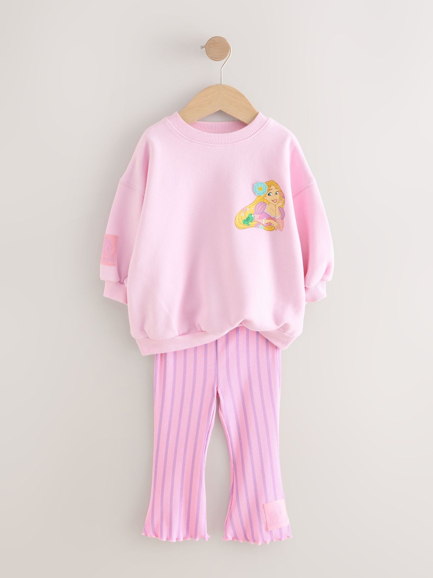 Pink Rapunzel Disney Princess Sweatshirt & Flare Leggings Set (3mths-7yrs) image 6
