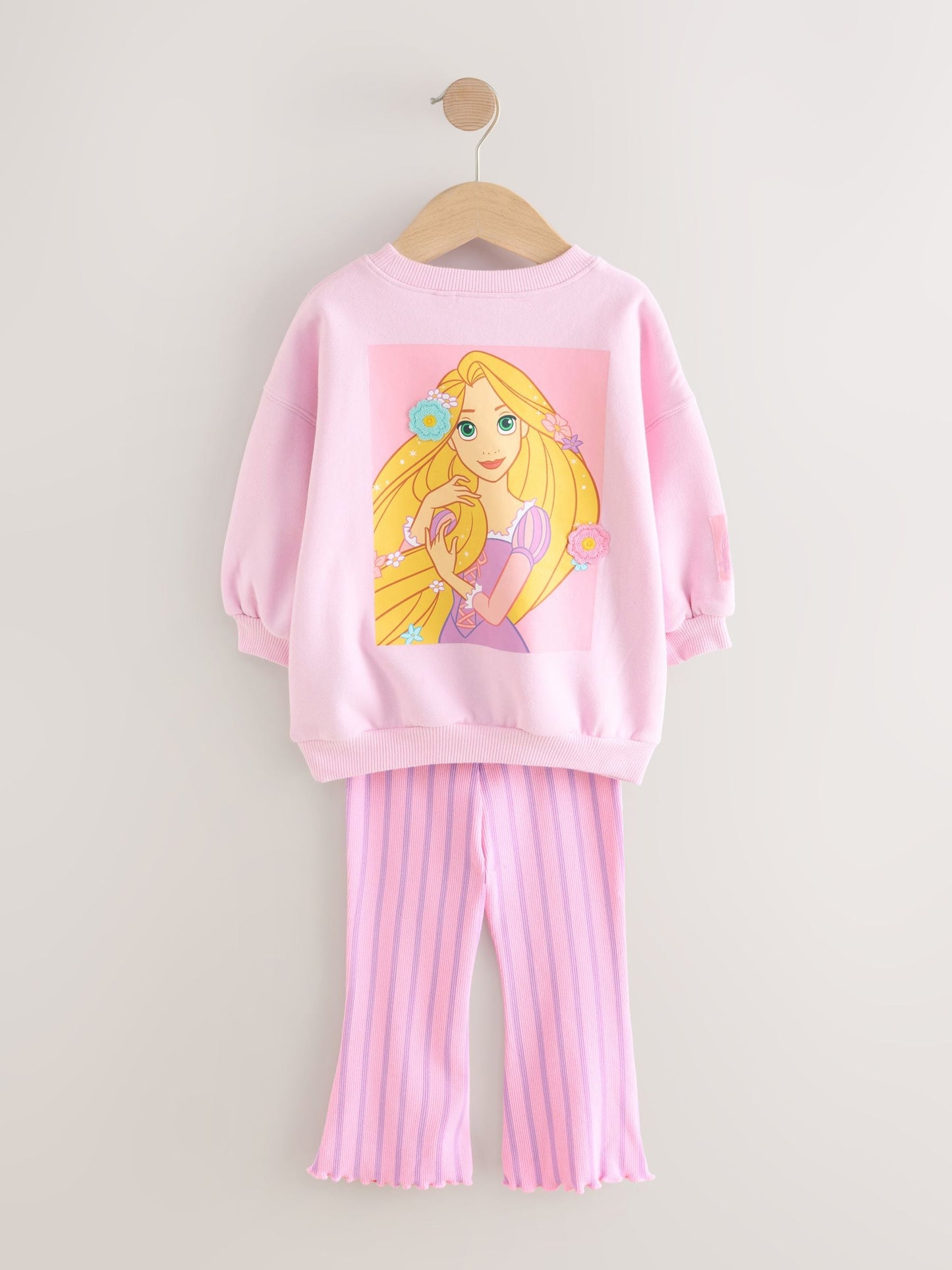 Pink Rapunzel Disney Princess Sweatshirt & Flare Leggings Set (3mths-7yrs) image 7