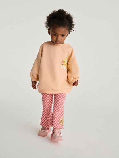 Peach Pink Tweety Sweatshirt & Flare Leggings Set (3mths-7yrs) image 3