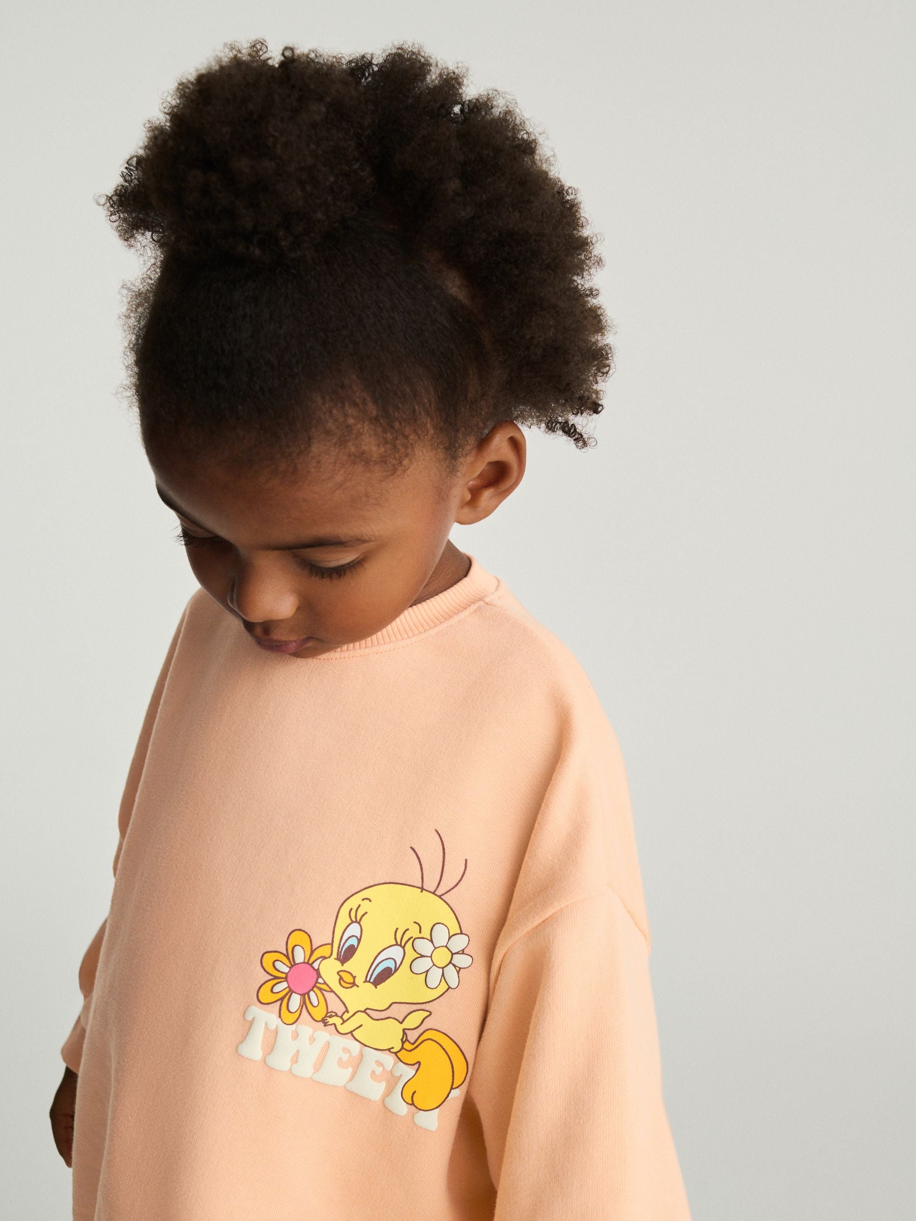 Peach Pink Tweety Sweatshirt & Flare Leggings Set (3mths-7yrs) image 4