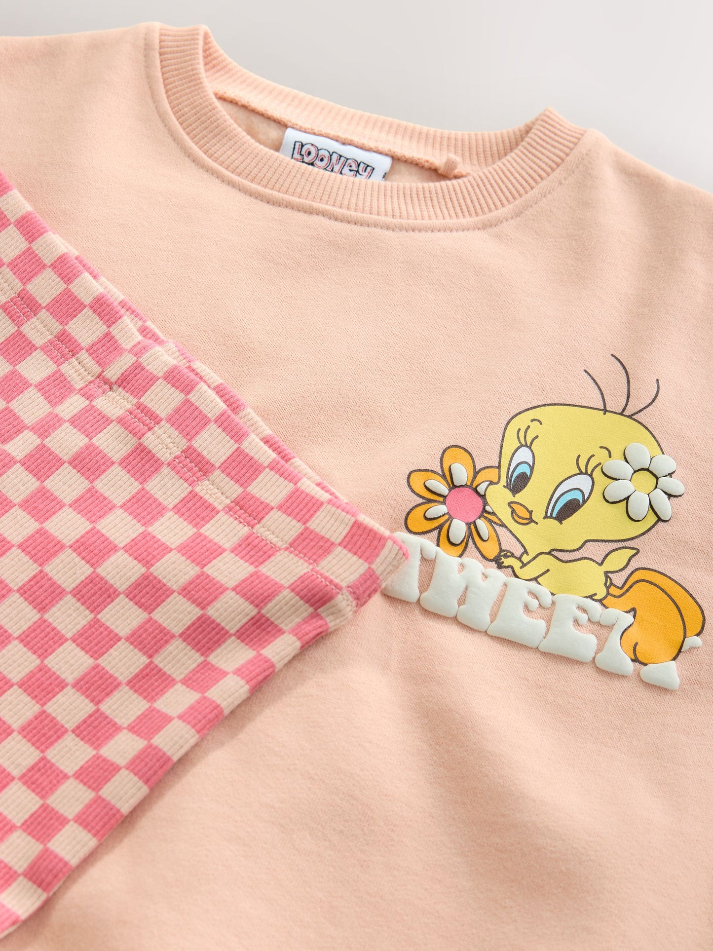 Peach Pink Tweety Sweatshirt & Flare Leggings Set (3mths-7yrs) image 9