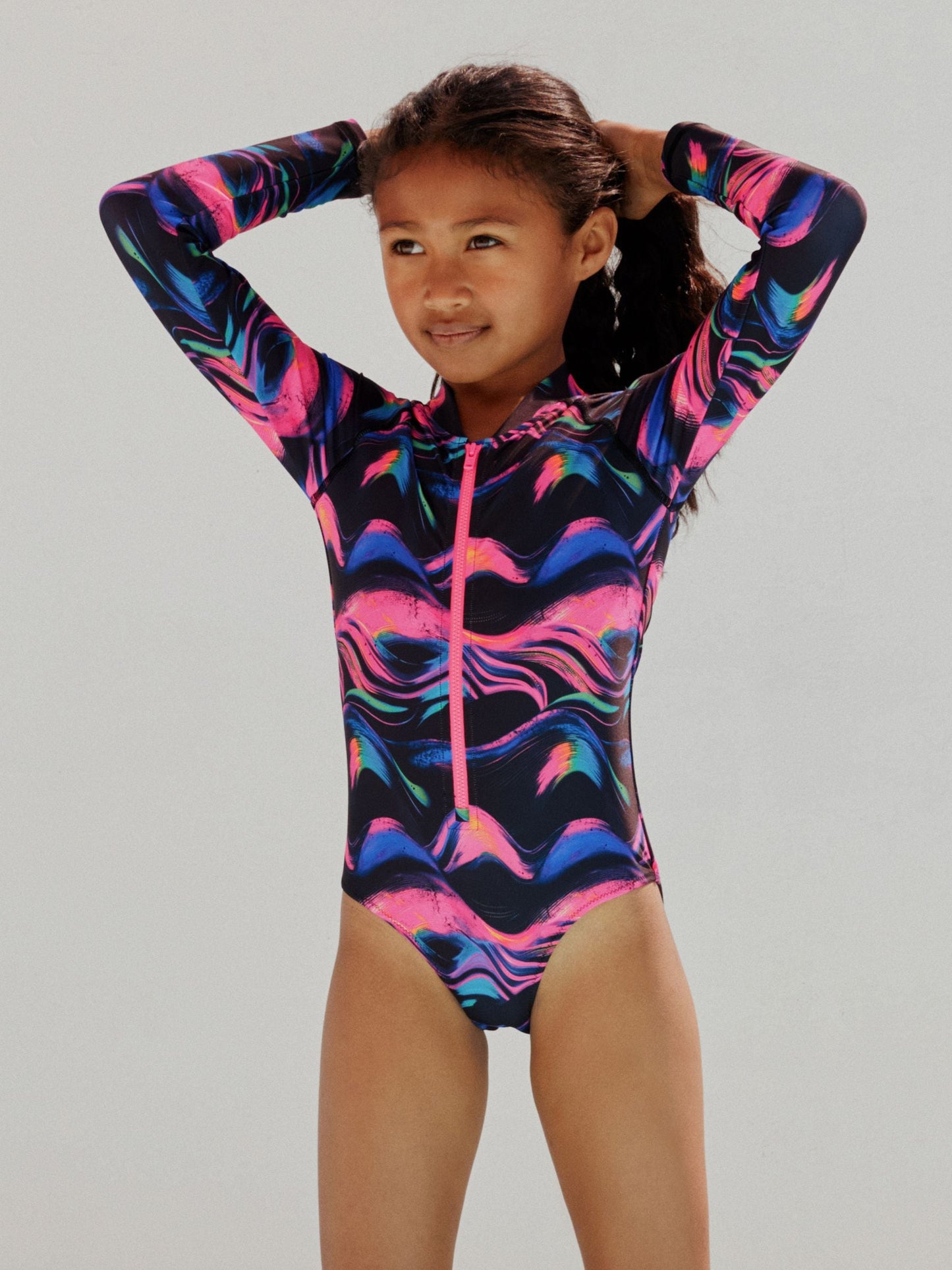 Dsiney Kidz - Multi Black Long Sleeve Sunsafe Swimsuit (3mths-16yrs) image 1
