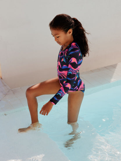 Dsiney Kidz - Multi Black Long Sleeve Sunsafe Swimsuit (3mths-16yrs) image 2