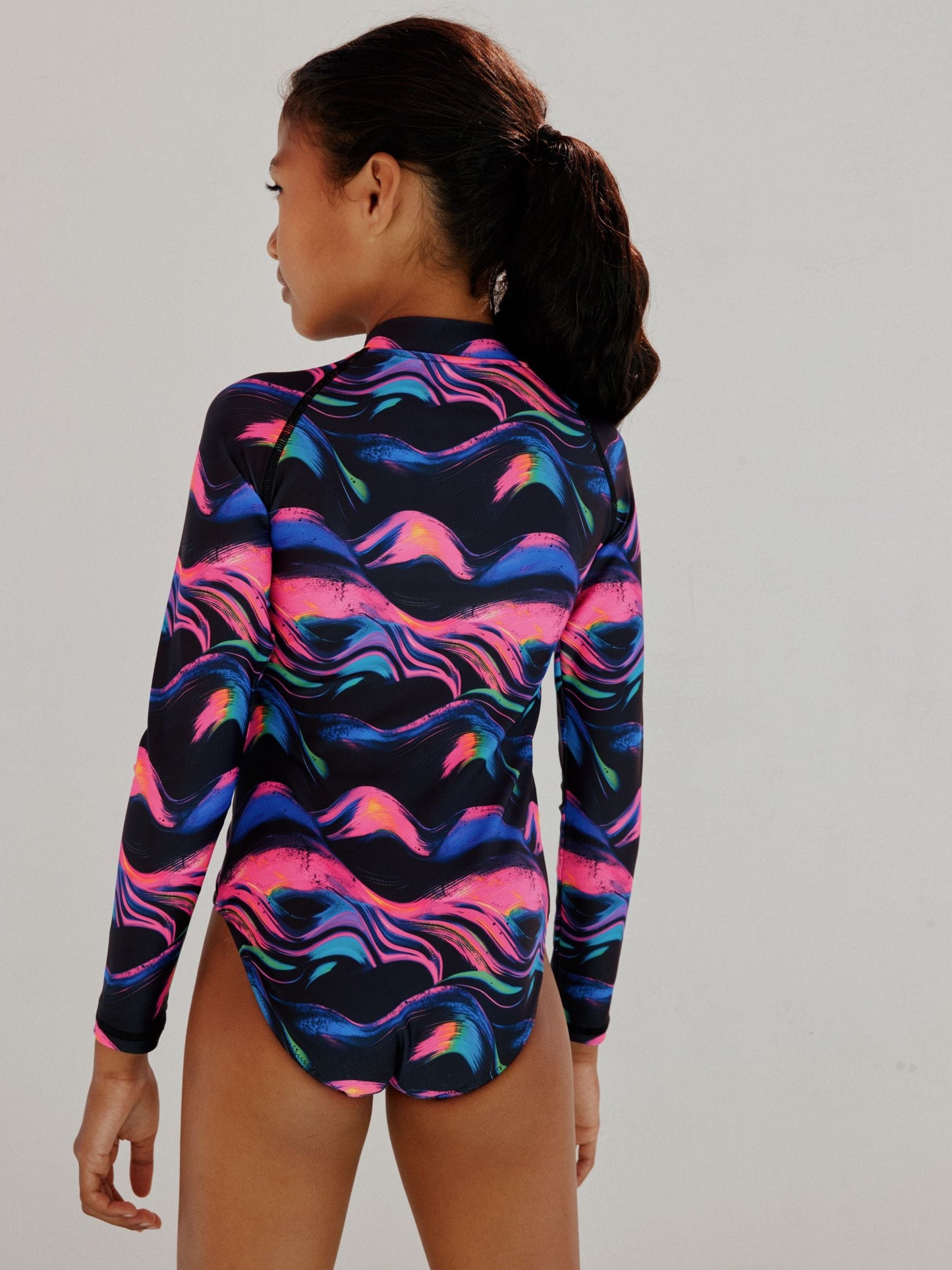 Dsiney Kidz - Multi Black Long Sleeve Sunsafe Swimsuit (3mths-16yrs) image 3