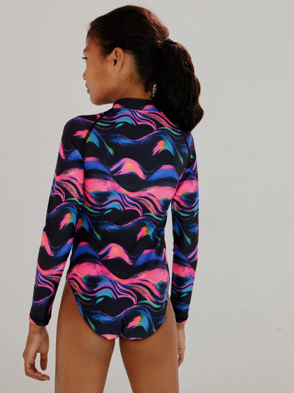 Dsiney Kidz - Multi Black Long Sleeve Sunsafe Swimsuit (3mths-16yrs) image 3