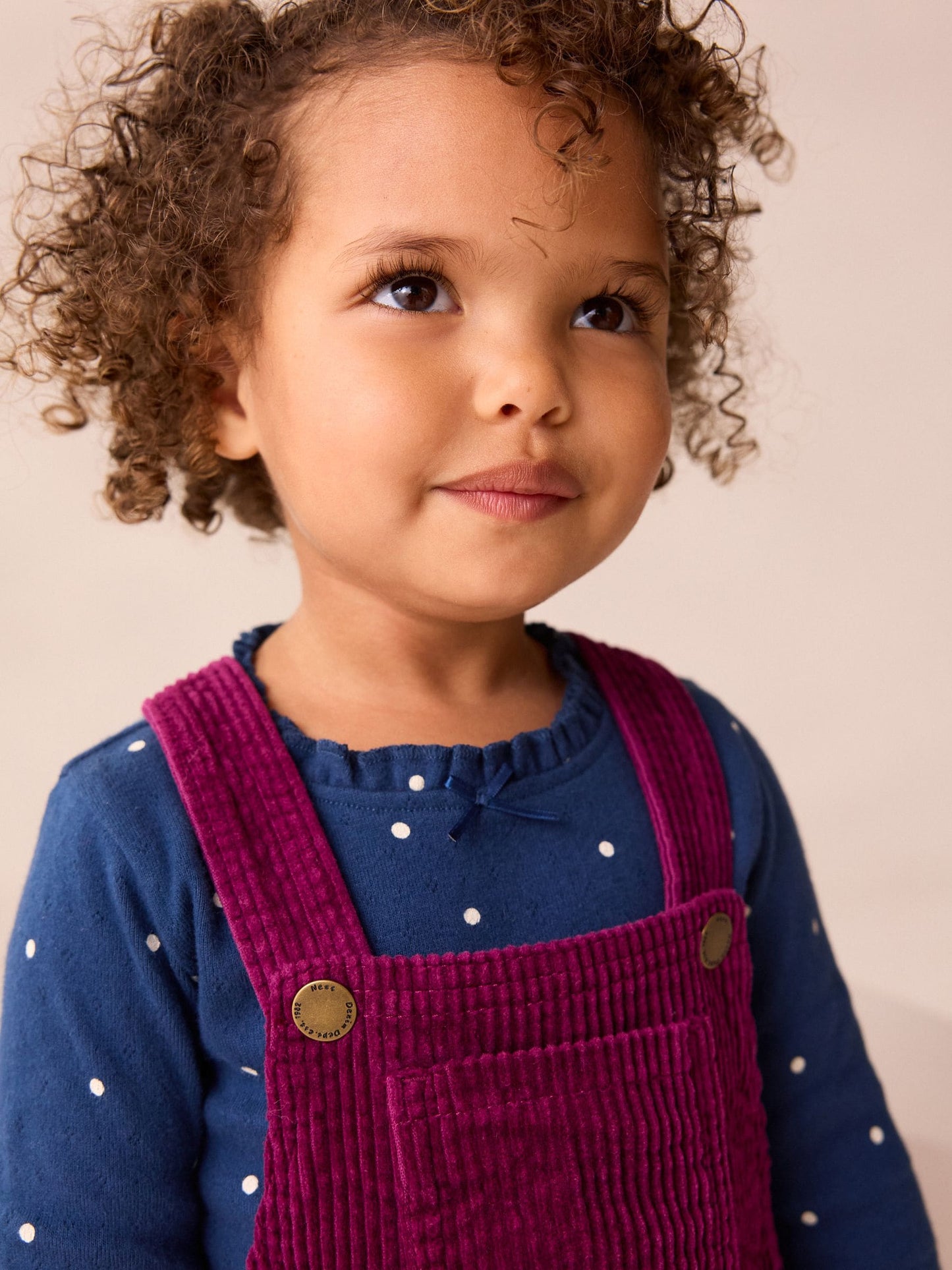 Burgundy Red Cord Pinafore Dress (3mths-8yrs) image 3