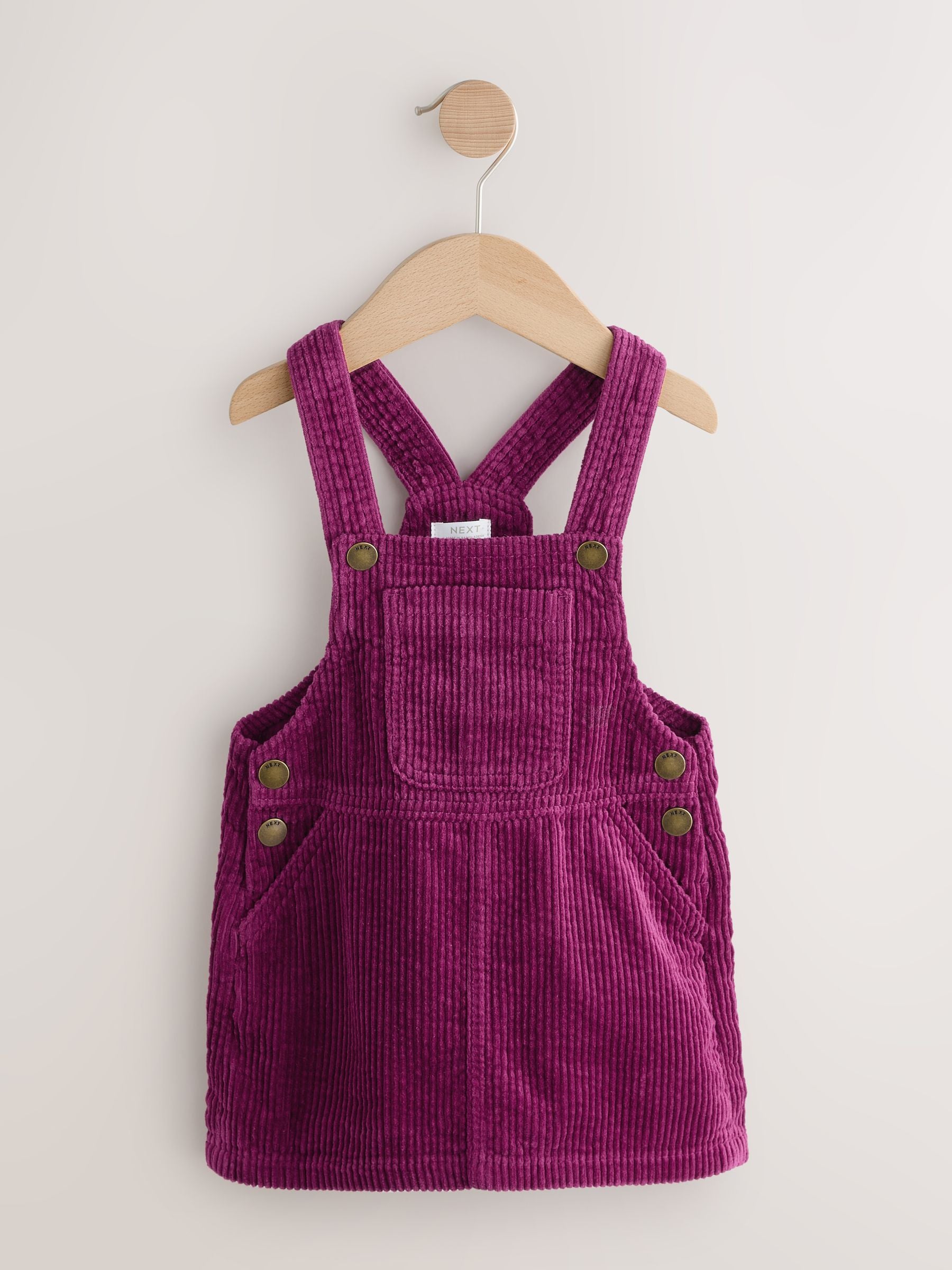 Burgundy Red Cord Pinafore Dress (3mths-8yrs) image 4