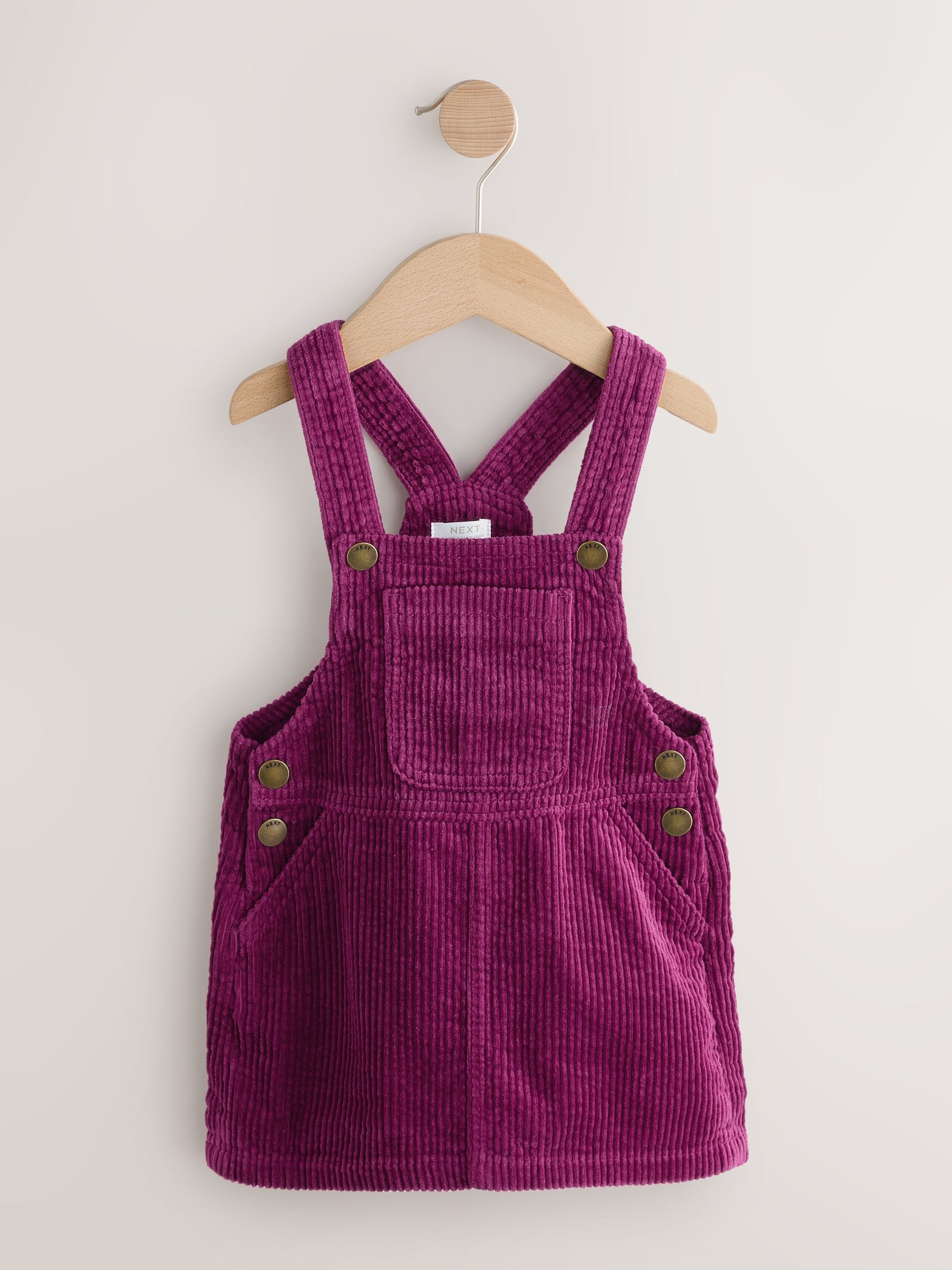 Burgundy Red Cord Pinafore Dress (3mths-8yrs) image 4