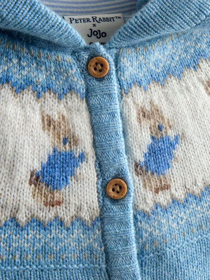 Dsiney Kidz - JoJo Maman Bébé Blue Peter Rabbit Fair Isle Knit Cardigan image 4